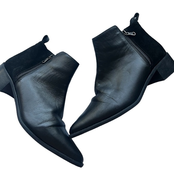 Fabianelli Leather Ankle Chelsea Zipper Boots Size Women’s 40 (8.5) - Picture 1 of 8